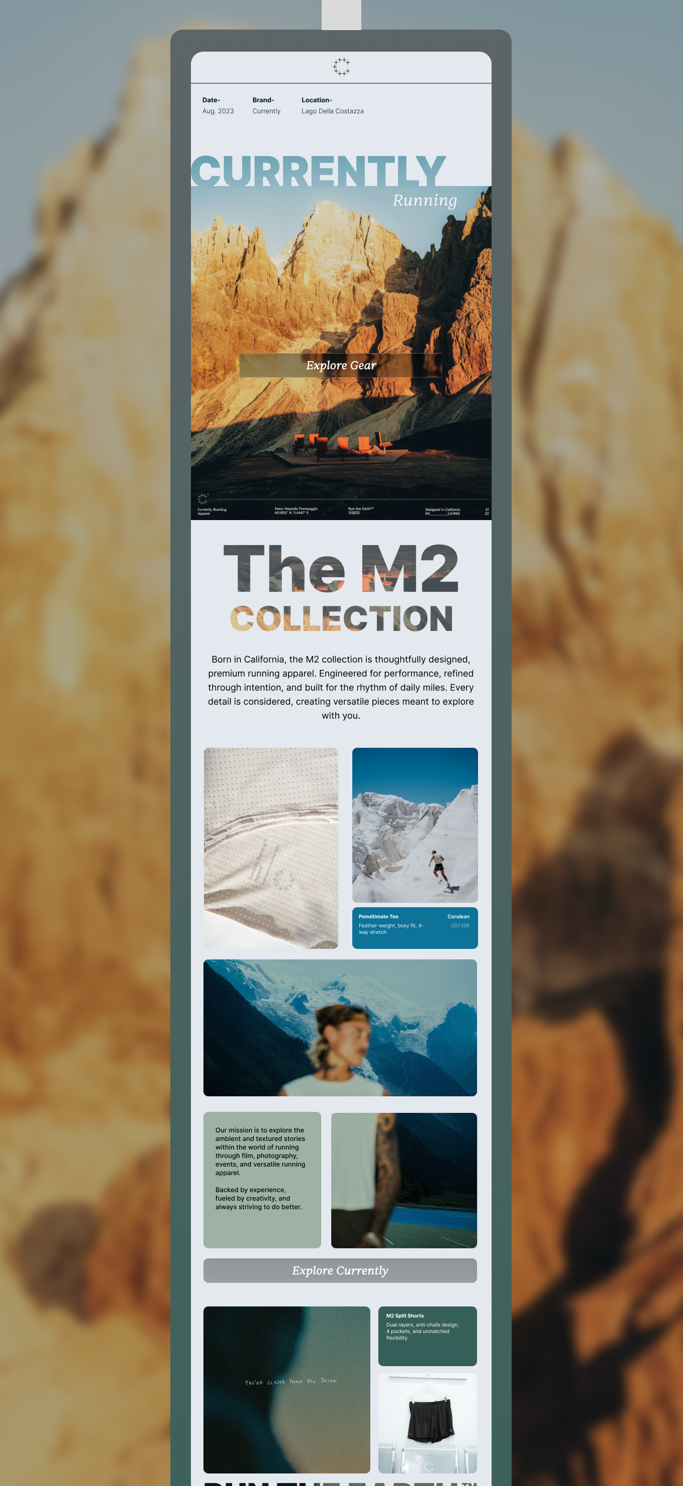 Email design — Currently activewear